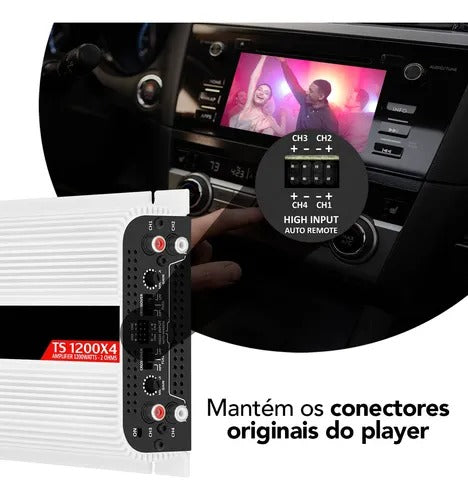 Modulo Amplificador Taramps Ts1200x4 1200w Rms Classe D Modulo Amplificador Taramps Ts1200x4 1200w Rms Classe D
